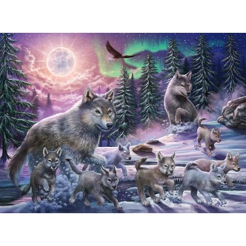 Ravensburger PUZZLE FAMILIE DE LUPI, 150 PIESE