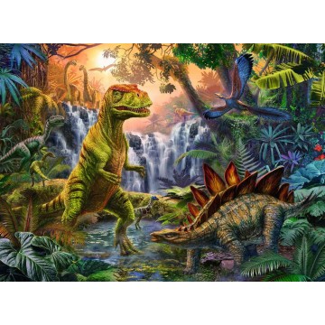 Ravensburger PUZZLE OAZA DINOZAURILOR, 100 PIESE