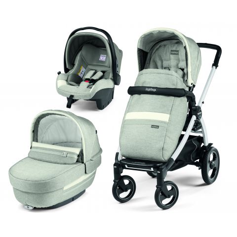 Peg Perego Carucior 3 In 1 Book Plus 51 S Titania White Luxe Pure