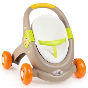 Smoby Carucior pentru papusi Minikiss 3 in 1 gri