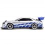 Jada Toys Masina Jada Toys Fast and Furious Nissan Skyline GTR Drift cu anvelope si telecomanda