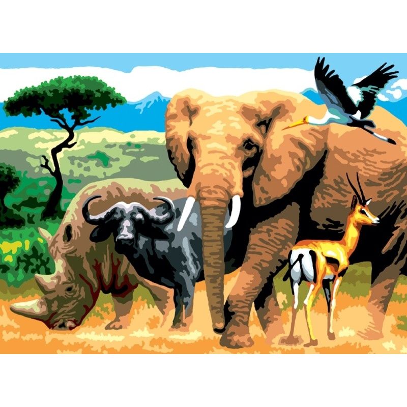 Pictura pe numere juniori - Africa