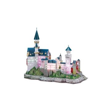 CUBICFUN PUZZLE 3D LED CASTELUL NEUSCHWANSTEIN 128 PIESE