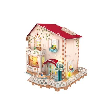 CUBICFUN PUZZLE 3D LED CASA DE VACANTA 116 PIESE