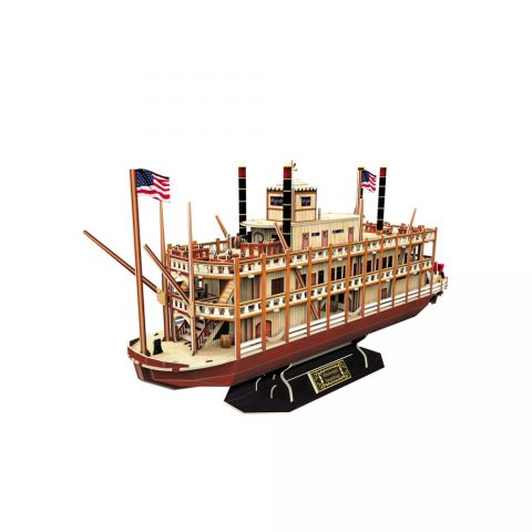 CUBICFUN PUZZLE 3D NAVA MISSISSIPPI STEAMBOAT USA 142 PIESE