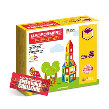 Magformers Set magnetic de construit - Set de baza, 30 piese