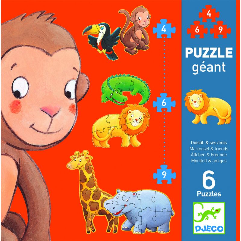 Puzzle gigant Djeco animale salbatice Puzzle gigant Djeco animale salbatice