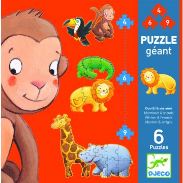 Djeco Puzzle gigant animale salbatice