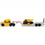 Dickie Toys Camion Dickie Toys Mack Volvo Micro Builder cu remorca, buldozer si camion basculant