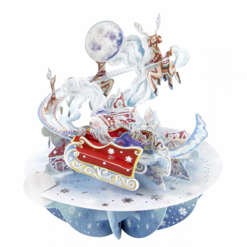 Santoro Felicitare 3D Pirouettes - Sania lui Mos Craciun