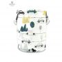 MimiNu - Cos rotund pentru depozitare jucarii, 35x50 cm, Childrens Journey Grey