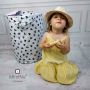 MimiNu - Cos rotund pentru depozitare jucarii, 35x50 cm, Childrens Journey Grey