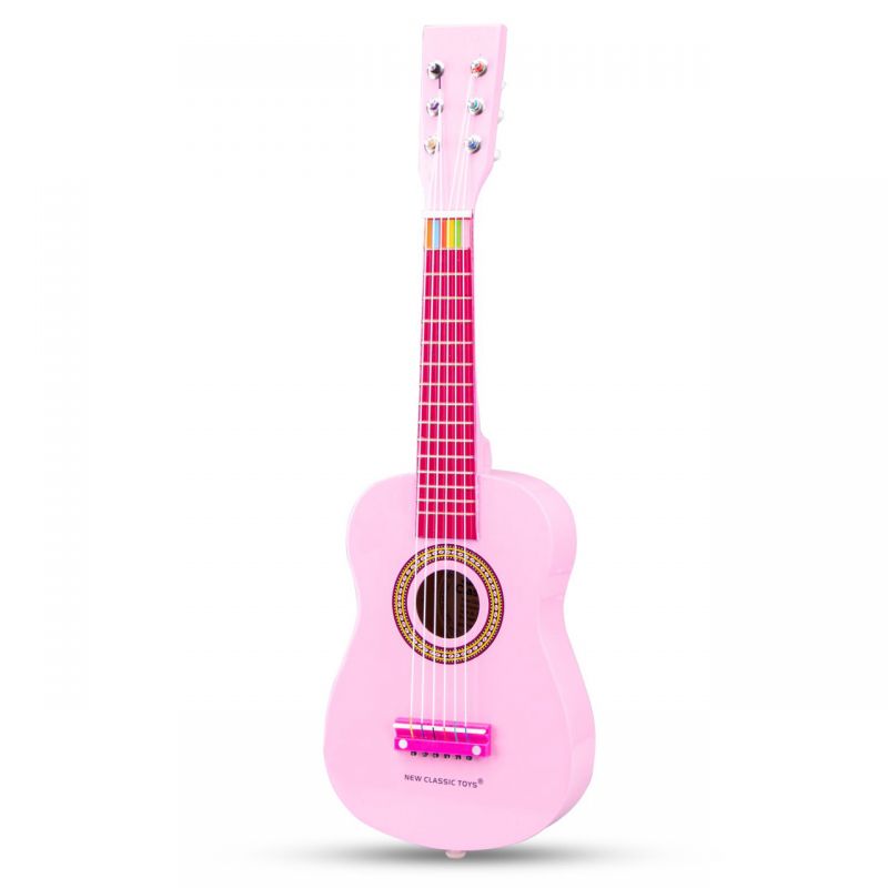 New Classic Toys Chitara roz - Instrumente muzicale copii, jucarii New Classic Toys Chitara roz - Instrumente muzicale copii, jucarii