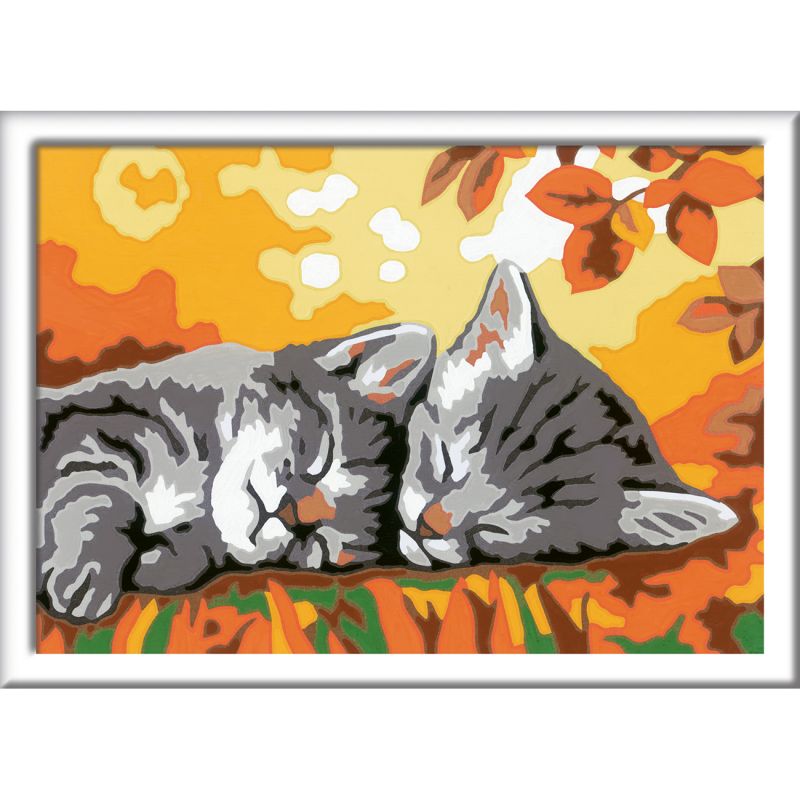 Ravensburger PICTURA PE NUMERE - PISICUTE SOMNOROASE Ravensburger PICTURA PE NUMERE - PISICUTE SOMNOROASE