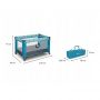 Lionelo - Patut pliant Stefi, 120x60 cm, Green Turquoise