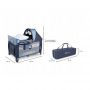 Lionelo - Patut pliant Sven Plus, 120 x 60 cm, nivel intermediar, arcada jucarii, masuta de infasat, Blue Navy