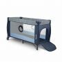 Lionelo - Patut pliant Sven Plus, 120 x 60 cm, nivel intermediar, arcada jucarii, masuta de infasat, Blue Navy
