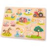 New Classic Toys Puzzle lemn Ferma 17 piese NEW