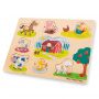 New Classic Toys Puzzle lemn Ferma 9 piese NEW