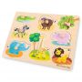New Classic Toys Puzzle lemn Safari 9 piese NEW