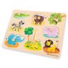 New Classic Toys Puzzle lemn Safari 9 piese NEW
