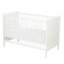 Qmini Patut din lemn Julia 120x60 cm, multifunctional, Alb