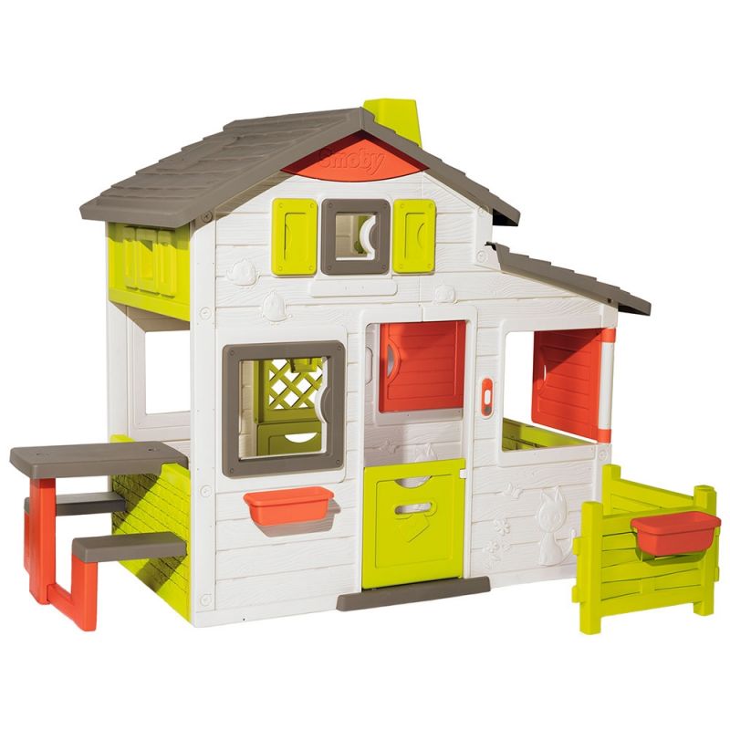 Smoby Casuta pentru copii Smoby Friends Playhouse Neo cu gradina