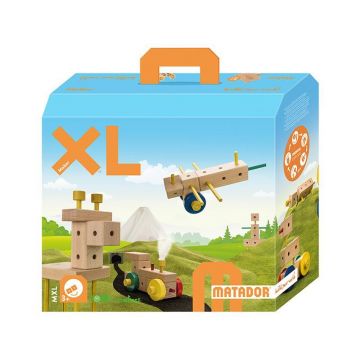 Matador Set cuburi de constructie din lemn Maker XL, +3 ani