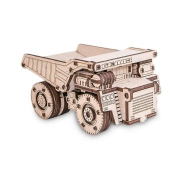 EWA Set constructie cu mecanism Puzzle 3D BELAZ MINI din lemn 105 piese
