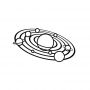EWA Puzzle 3D decorativ SOLAR SYSTEM din lemn 64 piese @ EWA