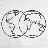 EWA Puzzle 3D decorativ HEMISPHERES OF EARTH din lemn 91 piese @ EWA