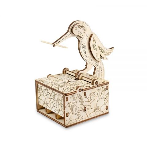 EWA Set constructie mini cu mecanism Puzzle 3D BIRD din lemn 38 piese @ EWA