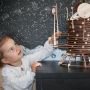 EWA Set constructie cu mecanism Puzzle 3D PLANETARIUM din lemn 534 piese @ EWA
