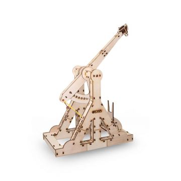 EWA Set constructie cu mecanism Puzzle 3D TREBUCHET din lemn 94 piese
