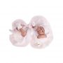 Antonio Juan Papusa bebe realist Toqui-fetita Reborn cu paturica, cu articulatii, alb-roz, corp realist anatomic,