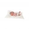 Antonio Juan Papusa bebe realist Pipa Reborn cu pernuta, cu articulatii, alb-roz, corp realist anatomic,