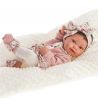 Antonio Juan Papusa bebe realist Pipa Reborn cu pernuta, cu articulatii, alb-roz, corp realist anatomic,