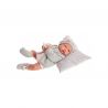 Antonio Juan Papusa bebe realist Nacida Reborn cu pernuta, cu articulatii, gri,