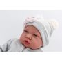 Antonio Juan Papusa bebe realist Nacida Reborn cu pernuta, cu articulatii, gri,