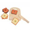 MAMAMEMO Set blat de taiat cu paine de jucarie, din lemn,