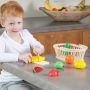 MAMAMEMO Set blat de taiat cu fructe de jucarie, din lemn,
