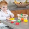 MAMAMEMO Set blat de taiat cu fructe de jucarie, din lemn,