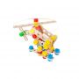 Alexander Toys Set constructie 68 piese din lemn Constructor Junior- Elicopter, Alexander