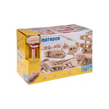 Matador Set cuburi de constructie din lemn Explorer 717 piese, +5 ani