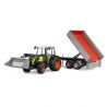 Bruder - Tractor CLAAS NECTIS 267 F cu remorca basculabila