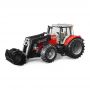 BRUDER BRUDER - TRACTOR MASSEY FERGUSON 7624 CU INCARCATOR FRONTAL