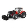 BRUDER BRUDER - TRACTOR MASSEY FERGUSON 7624 CU INCARCATOR FRONTAL