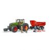 BRUDER BRUDER - TRACTOR FENDT 1050 VARIO CU MECANIC SI ECHIPAMENT
