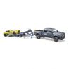 BRUDER BRUDER - MASINA DE TEREN RAM 2500 SI MASINA DE CURSE ROADSTER