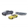 BRUDER BRUDER - MASINA DE TEREN RAM 2500 SI MASINA DE CURSE ROADSTER